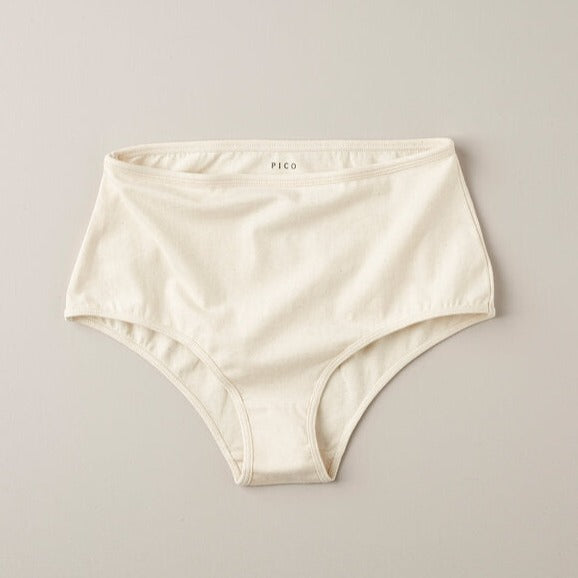 Pico Goods Organic Cotton High Waist Knicker - Ecru