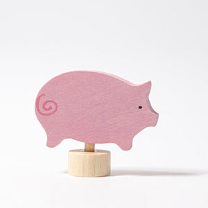 GRIMMS Decorative Figure for Celebration Ring Birthday Spiral - Pig