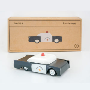Mr. Dendro Wooden Toy Cars Police Patrol