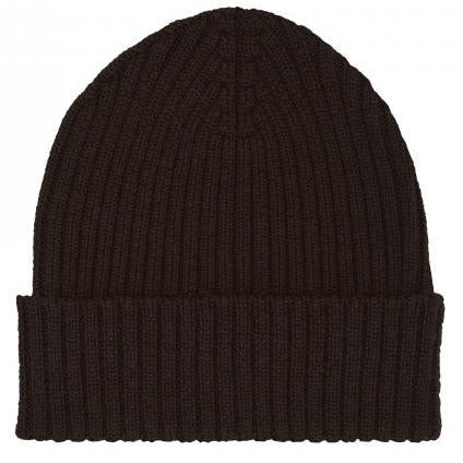 FUB  Merino Rib Beanie - Walnut