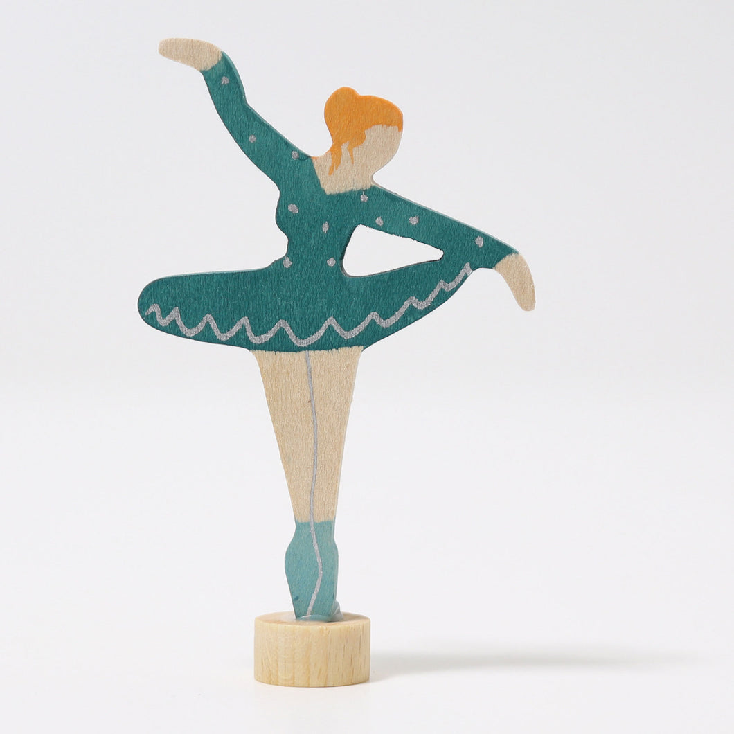 GRIMMS Decorative Figure for Celebration Ring Birthday Spiral - Turquoise Ballerina