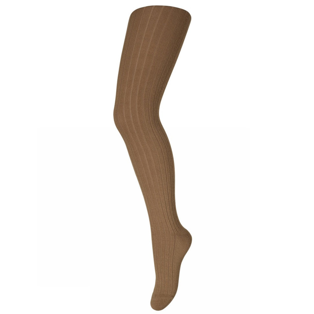 MP Denmark Classic Wool Ribbed Tights - Dijon