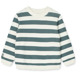 Liewood Thora Printed Sweatshirt - Creme De La Creme/Whale Blue Stripe