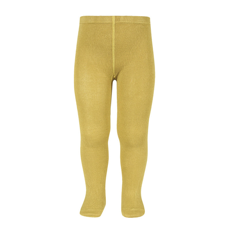 Cóndor Plain Stitch Basic Tights - Mustard