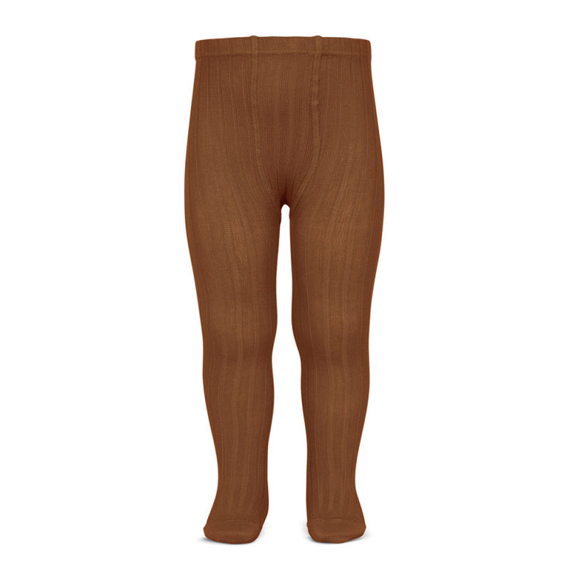 Cóndor Ribbed Cotton Tights - Oxide