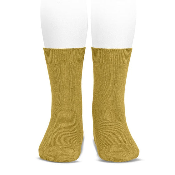 Cóndor Plain Stitch Basic Short Socks - Mustard
