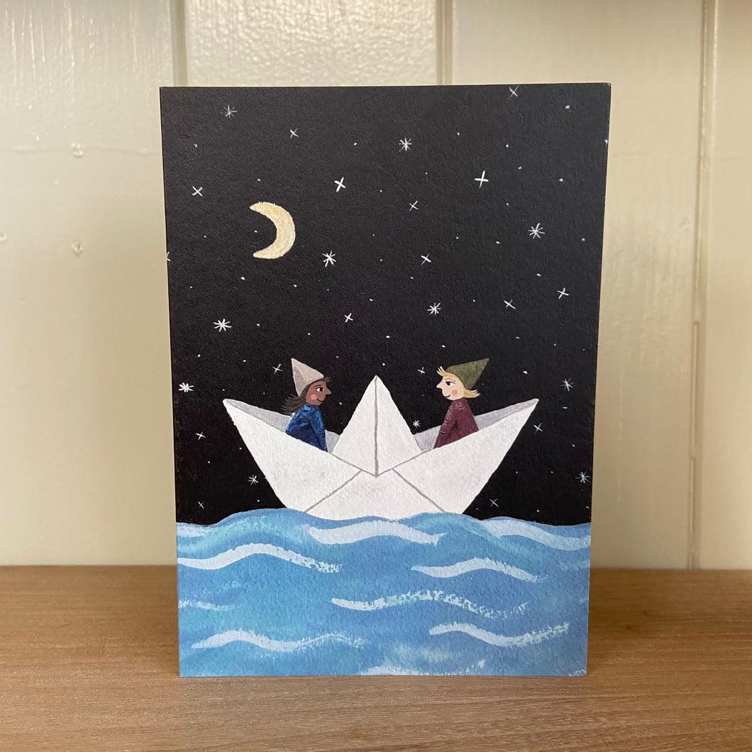 Paper Boat Greetings Card