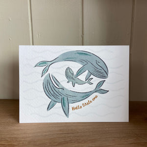 Little Em Emma Alviti Whales New Baby Card
