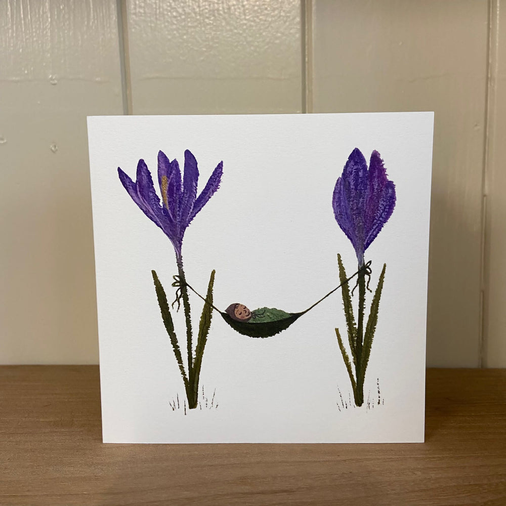 Crocus Baby Greetings Card